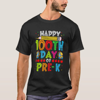 T-shirt Joyeux 100e jour de professeur de pré-maternelle 1