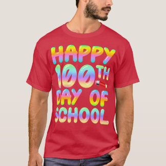 T-shirt Joyeux 100E Jour D'École Heureux Retour À L'École