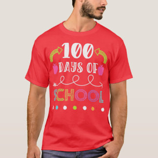 T-shirt Joyeux 100e jour d'école pour enseignant ou enfant