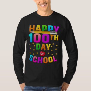 T-shirt Joyeux 100e jour d'école pour enseignants et étudi