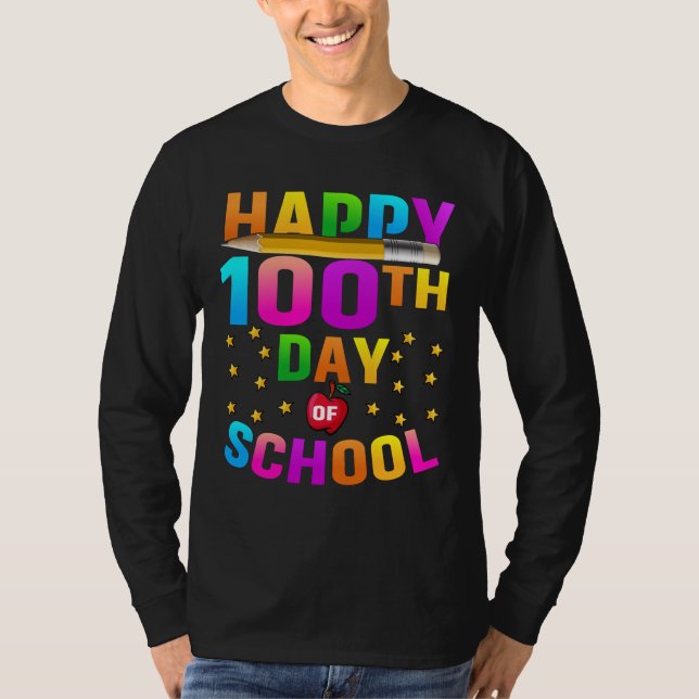 T-shirt Joyeux 100e jour d'école pour enseignants et étudi (Devant)