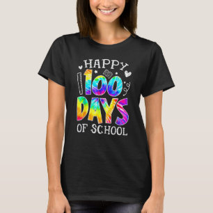 T-shirt Joyeux 100e jour d'école Professeur Élève Tie-Dye