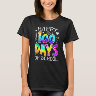 T-shirt Joyeux 100e jour d'école Professeur Élève Tie-Dye