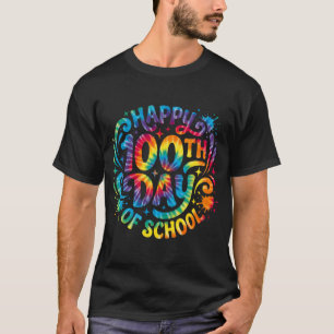 T-shirt Joyeux 100e jour d'école Tie-Dye 100 jours plus in