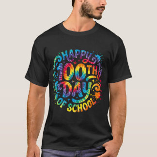 T-shirt Joyeux 100e jour d'école Tie-Dye 100 jours plus in
