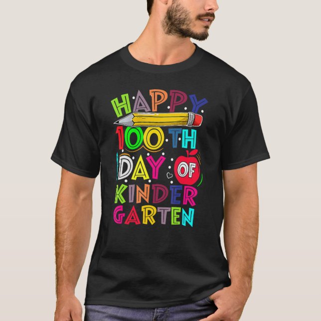T-shirt Joyeux 100E Jour D'Enfance 100 Jours D'École (Devant)