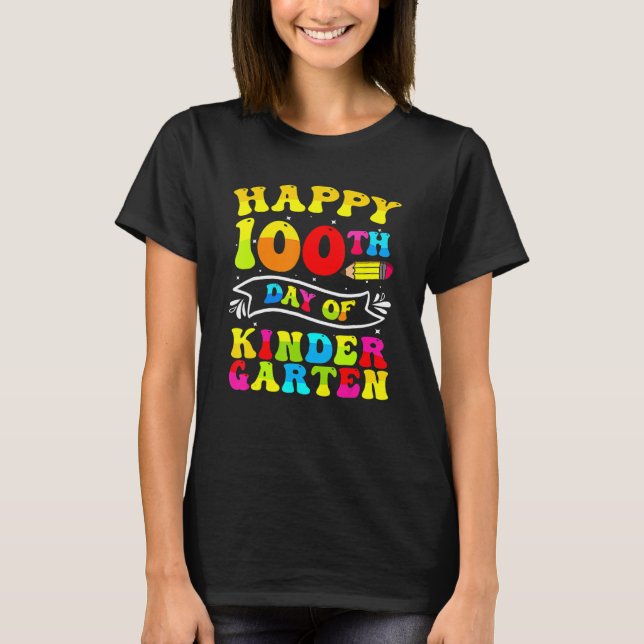 T-shirt Joyeux 100E Jour D'Enfance 100 Jours D'École (Devant)