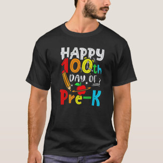 T-shirt Joyeux 100e jour d'enseignant de pré-maternelle 1