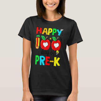 T-shirt Joyeux 100e jour d'enseignant de pré-maternelle 10