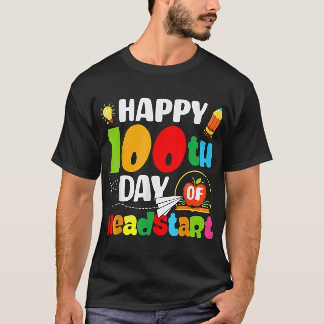 T-shirt Joyeux 100ème Jour de Headstart 100 jours de l'éco (Devant)