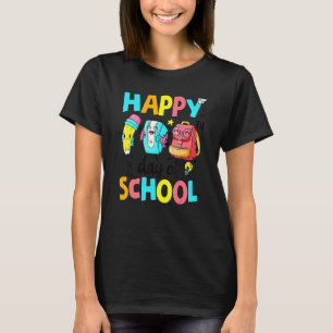 T-shirt Joyeux 100ème Jour De L'École Crayon École Sac Enf