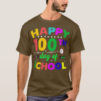 T-shirt Joyeux 100ème Jour de l'école Drôle enseignant et 