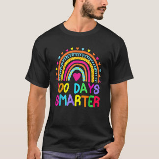 T-shirt Joyeux 100ème Jour De L'École Enseignant Arc En Ci