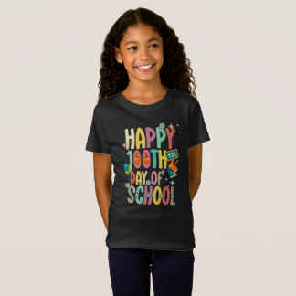 T-Shirt Joyeux 100ème Jour De L'École Rétro Super