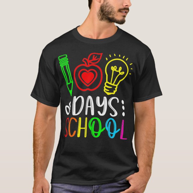 T-shirt Joyeux 100ème Jour De L'Enseignant Étudiant (Devant)