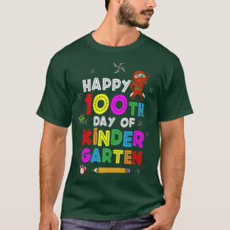 T-shirt Joyeux 100ème Jour De Maternelle Mignonne Guerrier