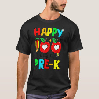 T-shirt Joyeux 100ème Jour De Pré K Enseignant 100 Jours D