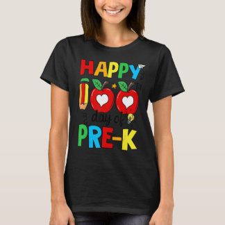 T-shirt Joyeux 100ème Jour De Pré K Enseignant 100 Jours D