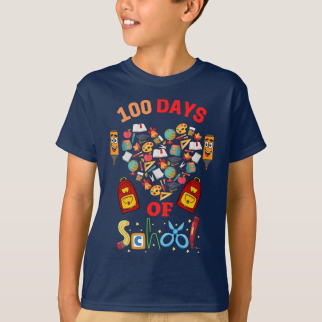 T-shirt Joyeux 100ème Jour D'École (Devant)