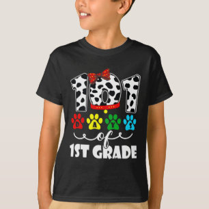 T-shirt Joyeux 101 Jours École 1ère année Chien 100 Jours