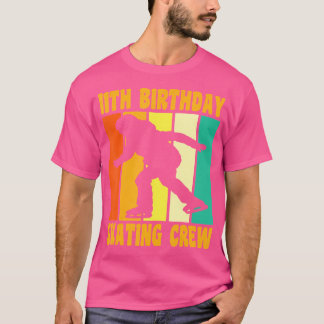 T-shirt Joyeux 11 Anniversaire 11 Ans de Patinage sur Glac