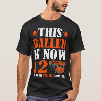 T-shirt Joyeux 12E Anniversaire 12 Ans Basketball 12E Bi