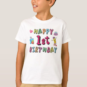 T-shirt Joyeux 1er Anniversaire pour les enfants de 1 an
