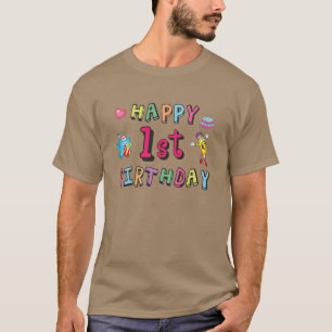 T-shirt Joyeux 1er anniversaire pour les enfants d'un an