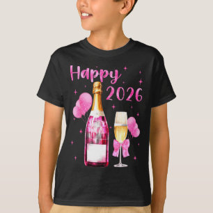 T-shirt Joyeux 2026 À la nouvelle année 2026 Champagne Coq