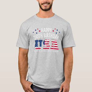T-shirt Joyeux 250e anniversaire États-Unis 4 juillet
