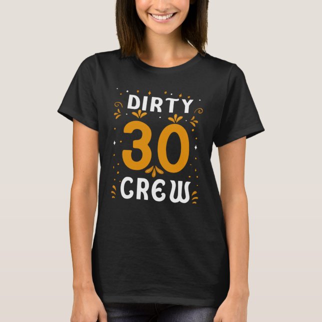 T-shirt Joyeux 30 Équipage 30 Anniversaire 30 Anniversaire (Devant)