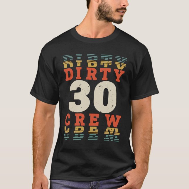 T-shirt Joyeux 30 Équipage 30 Anniversaire 30 Anniversaire (Devant)