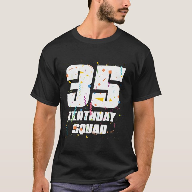 T-shirt Joyeux 35e anniversaire Squad Joyeux 35 ans Annive (Devant)