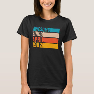 T-shirt Joyeux 40ème anniversaire 40 ans Awesome depuis Ap