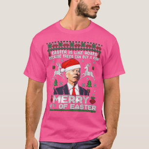 T-shirt Joyeux 4 E De Pâques Drôle Biden Vilain Noël M