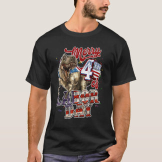 T-shirt Joyeux 4 Jour du Travail Dinosaure Fête du Travail