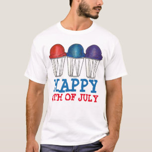 T-shirt Joyeux 4 Juillet 4 Juillet Italien Eau Rasée Ice