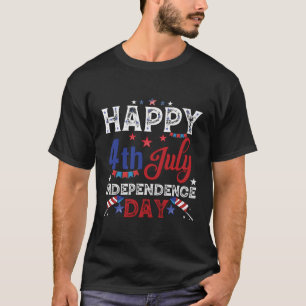 T-shirt Joyeux 4 juillet Drapeau américain patriotique 4E