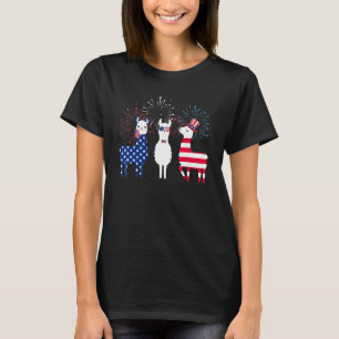 T-shirt Joyeux 4 juillet Drapeau Américain Rouge Blanc Lam