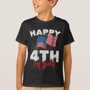 T-shirt Joyeux 4 juillet Fête patriotique américaine Drape