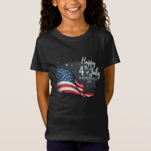 T-Shirt Joyeux 4 juillet Illustration d'art vintage de dra