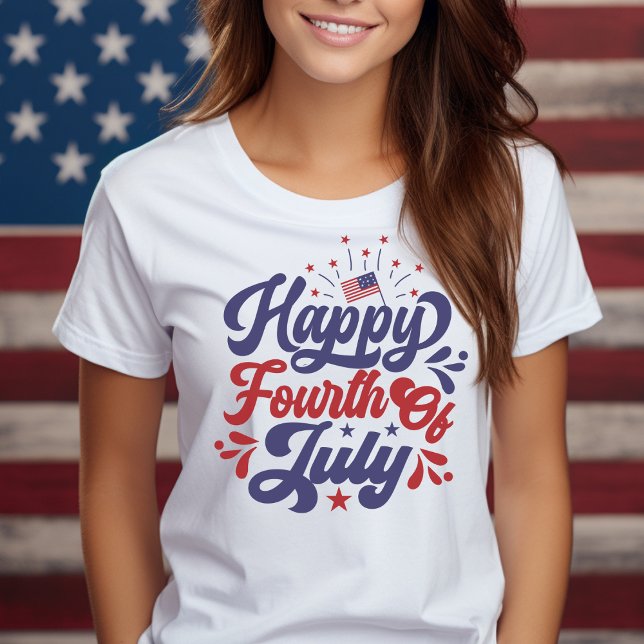 T-shirt Joyeux 4 juillet Patriotique américain (Happy Fourth of July American Patriotic T-Shirt)