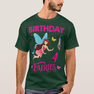T-shirt Joyeux 4e anniversaire Fille fête d'anniversaire 4