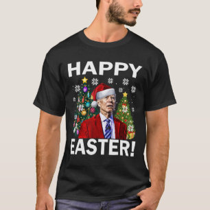 T-shirt Joyeux 4ème de Pâques Drôle de Joe Biden Noël Ugly