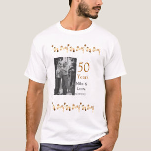 T-shirt Joyeux 50e anniversaire ajouter nom du couple date