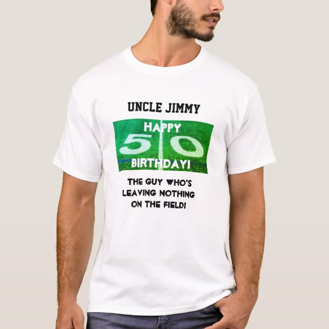 T-shirt Joyeux 50e anniversaire de football (Devant)