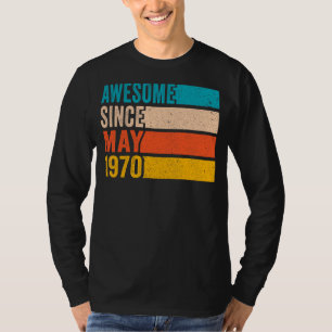 T-shirt Joyeux 52e anniversaire fête 52 ans Awesome Sinc