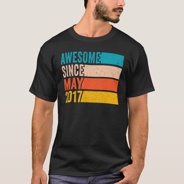 T-shirt Joyeux 5 Anniversaire Fête 5 Ans Awesome depuis (Devant)