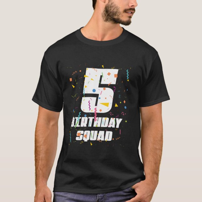 T-shirt Joyeux 5 Anniversaire Squad Joyeux 5 Anniversaire (Devant)