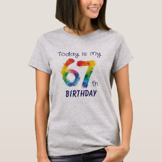 T-shirt Joyeux 67e anniversaire à Grammy personnalisé